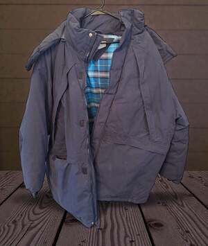 Edge Ten West Vintage Men's XL Navy Blue Hooded Parka Winter Jacket